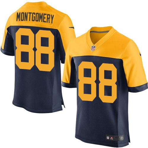 Nike Packers #88 Ty Montgomery Navy Blue Alternate Men's Stitched NFL New Elite Jersey - Click Image to Close